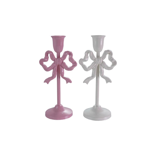 Cast Iron Bow Taper Holder, 2 Colors