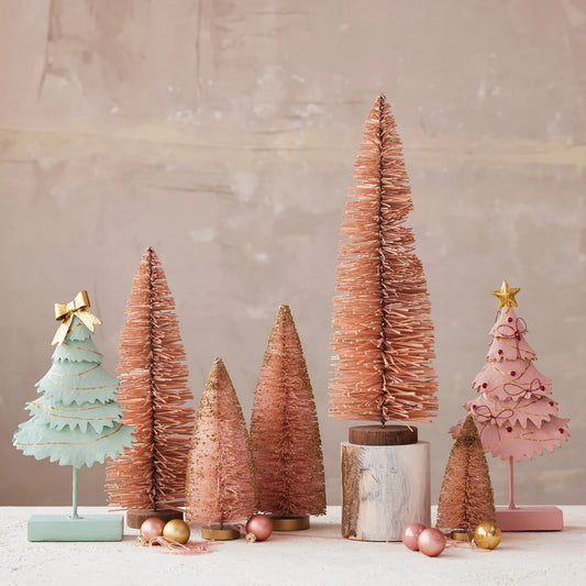 Sisal Bottle Brush Tree with Wood Base