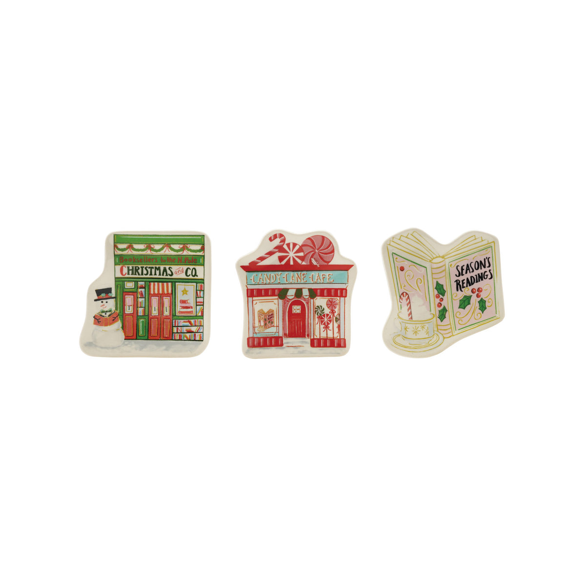 Stoneware Shaped Dish with Book/Holiday Shop